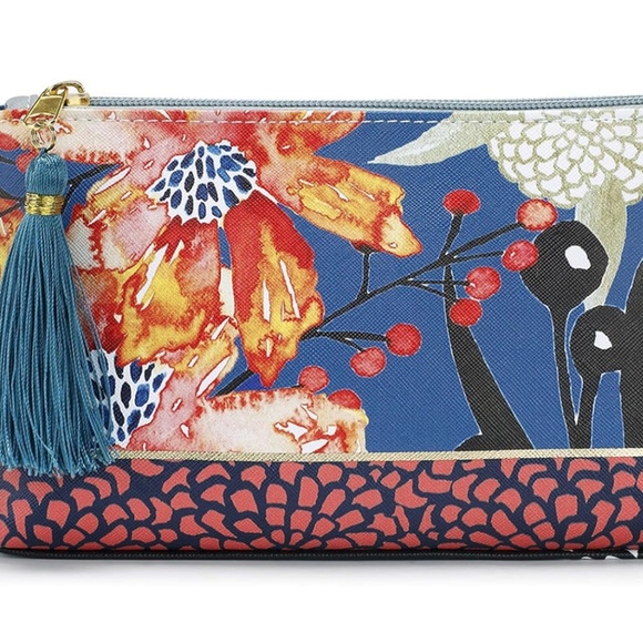 byDesign Floral/Blessed Cosmetic Pouch with Tassel - Picture 1 of 7